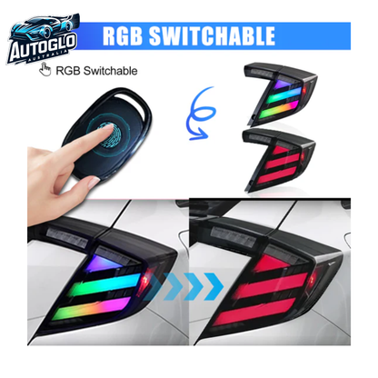 Autoglo Australia Honda Civic Hatchback 10th Gen RGB Tail Lights 2016–2021