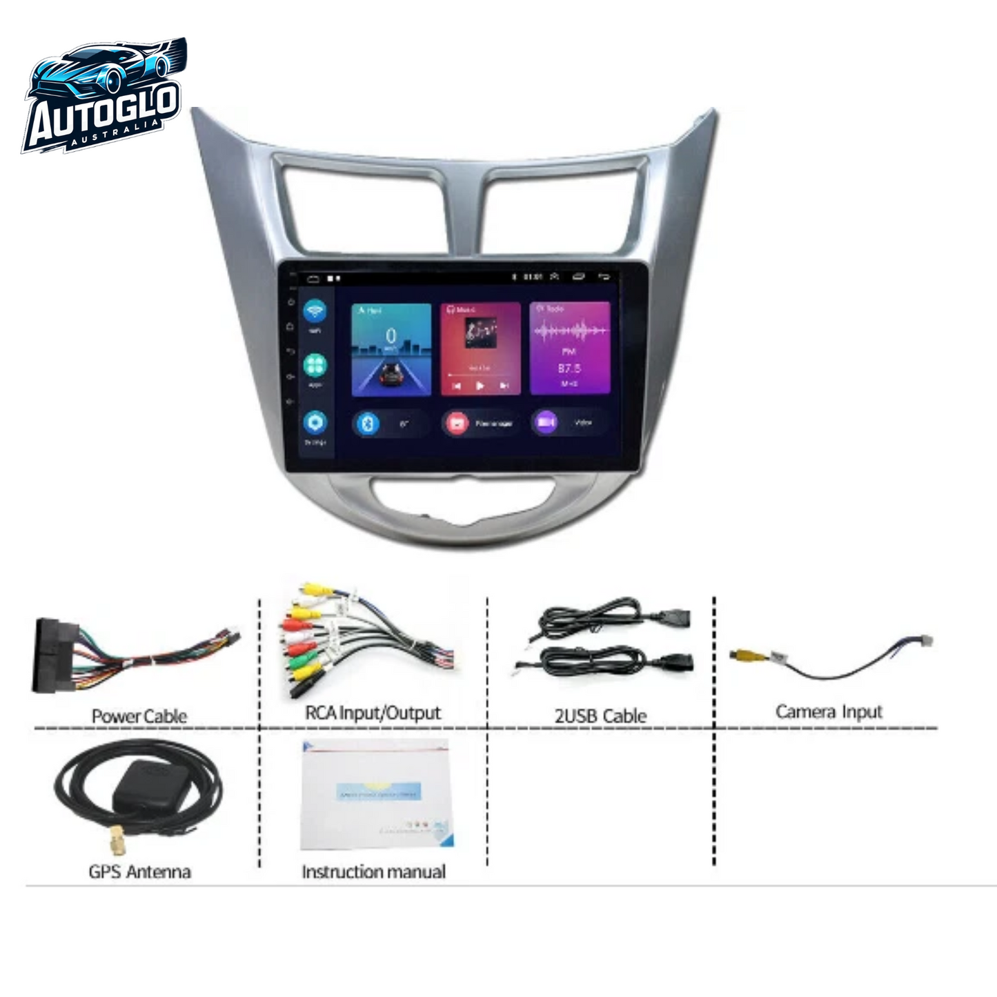 Autoglo Australia 9" Carplay Android BT GPS Stereo For Hyundai Accent (2010-2019)