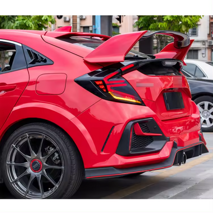 Autoglo Australia Smoked Fully LED Aftermarket Taillights For 2016-2021 Honda Civic Hatchback V2 - Autoglo Australia