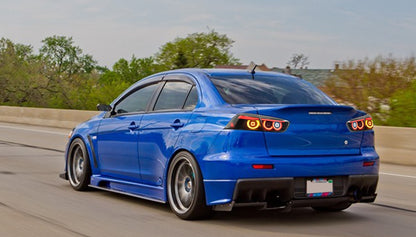 LED Smoked Tail Lights for Mitsubishi Lancer 08-17 EVO X Start Up Animation Rear Lights V3
