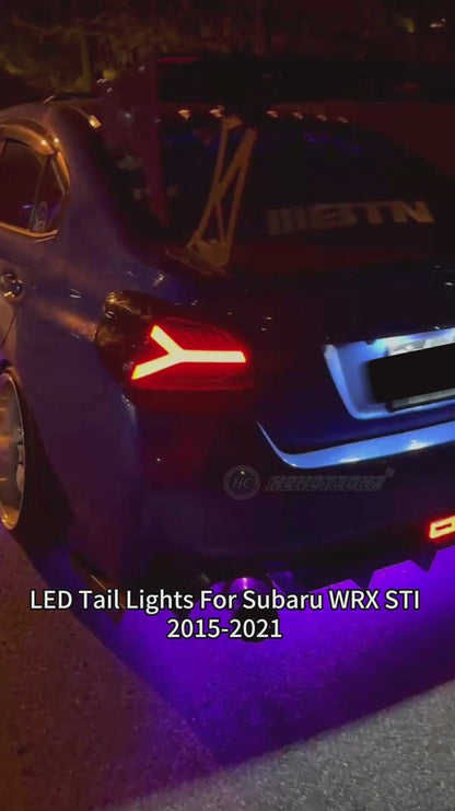 Autoglo Australia LED Tail Lights for Toyota Subaru WRX STI 2015-2021 DRL Start UP Animation Rear Back Lamps