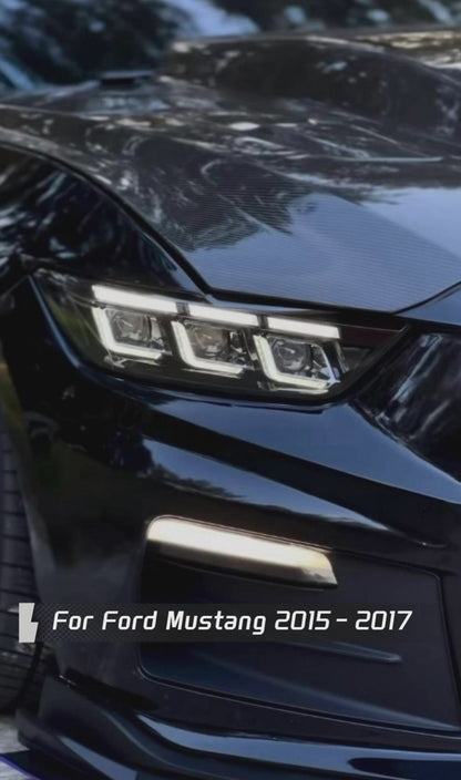 Autoglo Australia LED Headlights for 2015 - 2017 Ford Mustang with startup Animation
