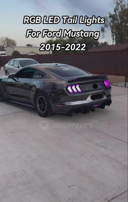 Autoglo Australia LED Tail Lights for Ford Mustang 2015-2023 DRL Animation 6 Kinds Mode Of Turn Signal Rear Lamp Plug And Play