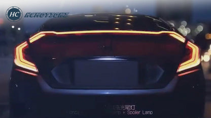 Autoglo Australia LED Tail Lights for Honda Civic 2016-2021 DRL Start Up Animation Rear Lamp Assembly