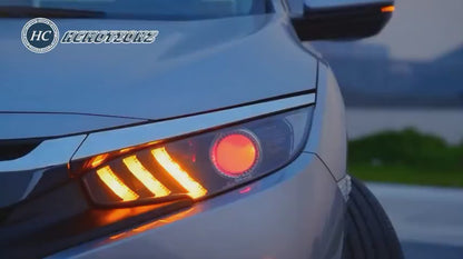 Autoglo Australia 10th Gen Mustang Style LED Headlight For 2016 - 2021 Honda Civic