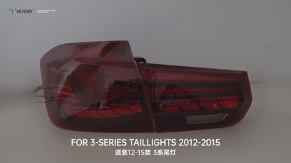 VLAND LED Red Lens Tail Lights For 2012-2018 BMW 3 Series F30 Start-up Animation Running Lamps