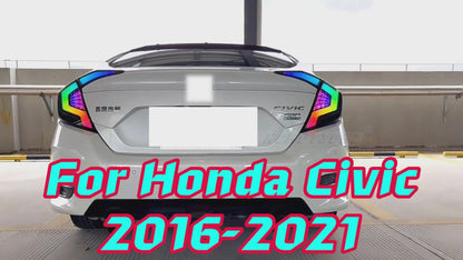 Autoglo Australia RGB LED Taillights Honda Civic 2016-2021 Colorful DRL Start UP Animation