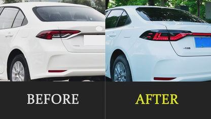 Autoglo Australia LED Tail Lights For Toyota Corolla 2020-2024 Middel East Version With Penetration lamp