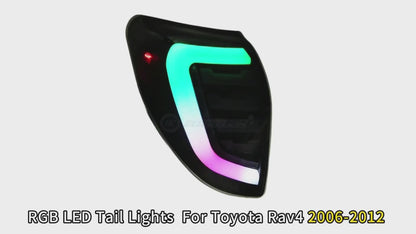 Autoglo Australia RGB LED Tail Lights for Toyota Rav4 3th GEN 2006-2012 DRL Start UP Animation