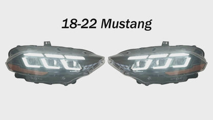 Autoglo Australia LED Headlights for 2018 - 2022 Ford Mustang with start-up Animation