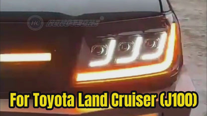 Autoglo Australia LED Headlights For Toyota Land Cruiser (J100) 1998-2007 Start UP Animation With Sequential Turn Signal