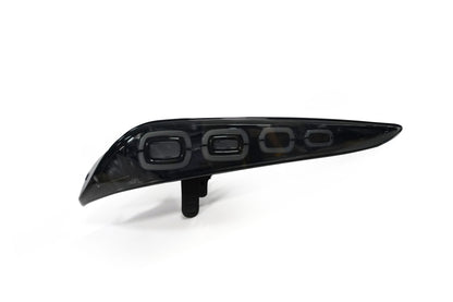 Smoked LED Aftermarket Taillight for 2018-2023 Toyota Supra featuring dynamic animation DRL, sequential turn signals, and red breathing light, designed for a modern aesthetic and enhanced road safety